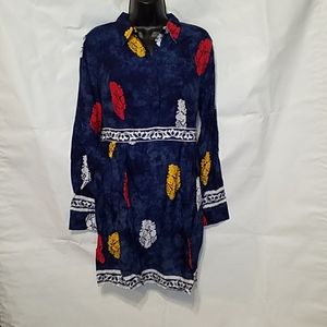 10 for $20 - Blue Tie Dye Long Sleeve Dress